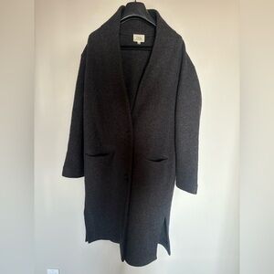 wilfred EXTRA-FINE MERINO WOOL Dark Gray Wool Coat